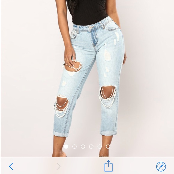 Fashion nova boyfriend jeans - Picture 2 of 2